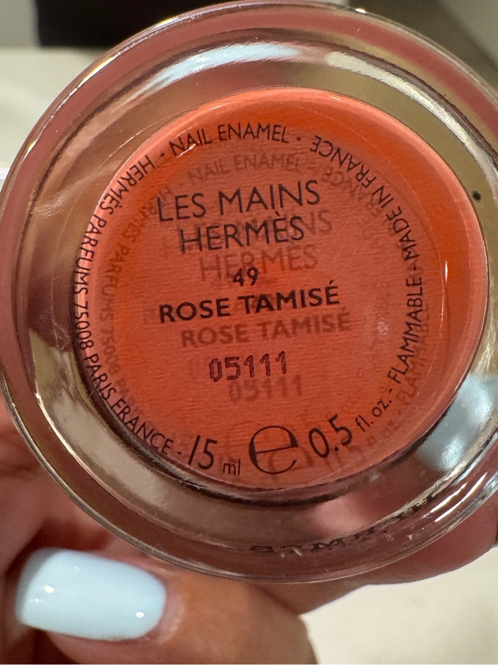 NEW! Hermès Les Mains Rose #49 Nail Polish — Rose Tamise - Picture 10 of 12
